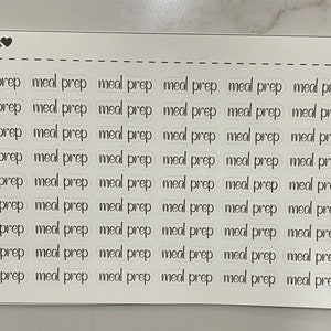 Meal Prep Script Stickers