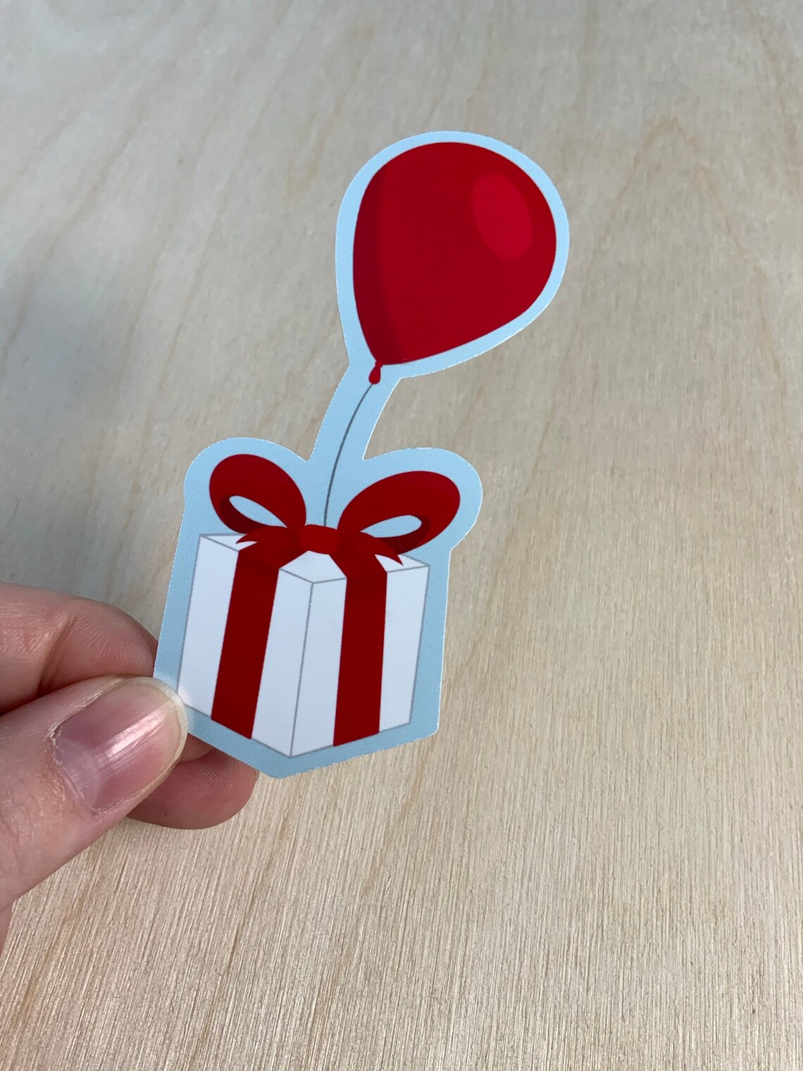 ACNH Present Balloon Red and Rainbow Options Water Etsy