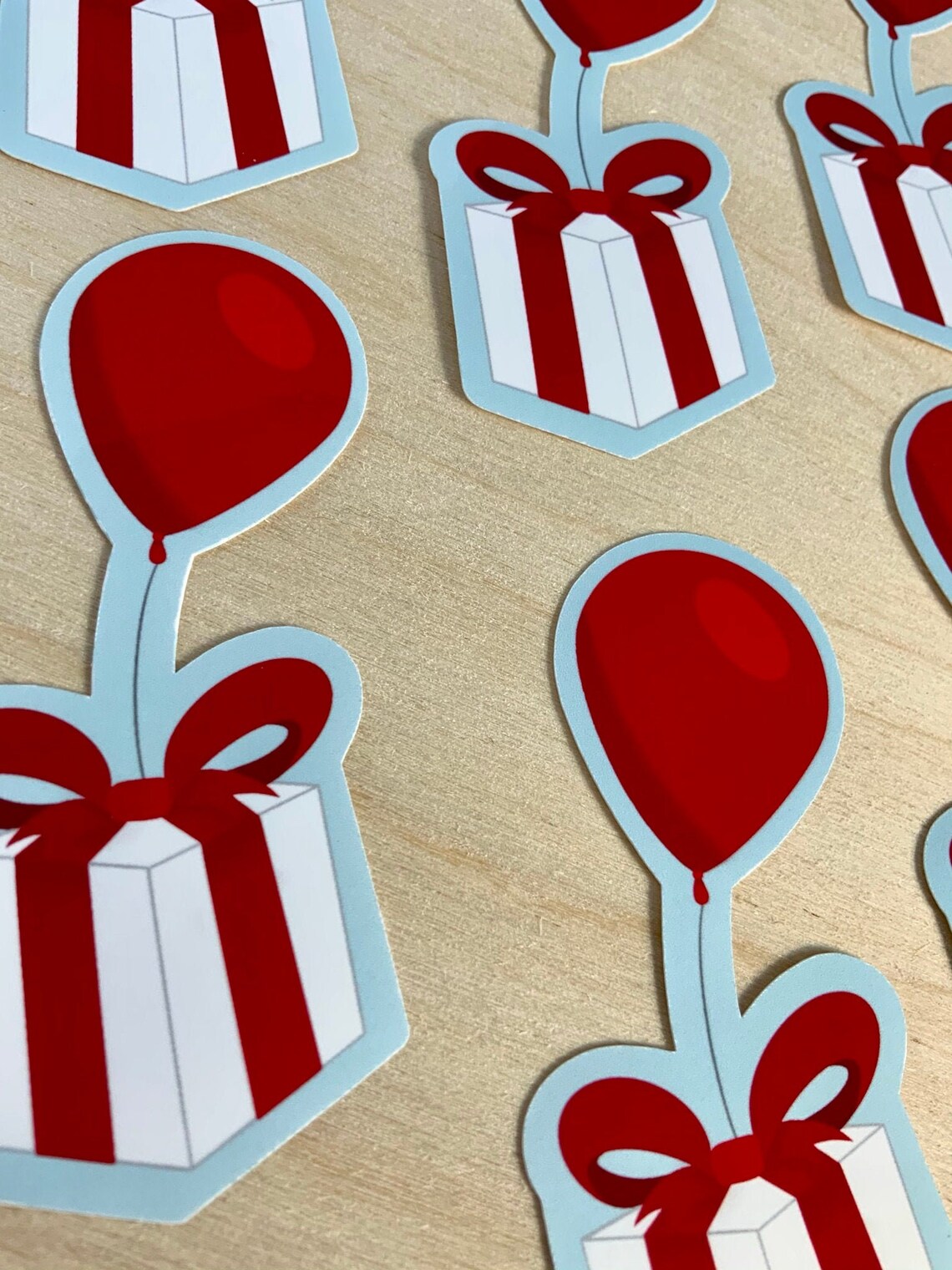 ACNH Present Balloon Red and Rainbow Options Water Etsy