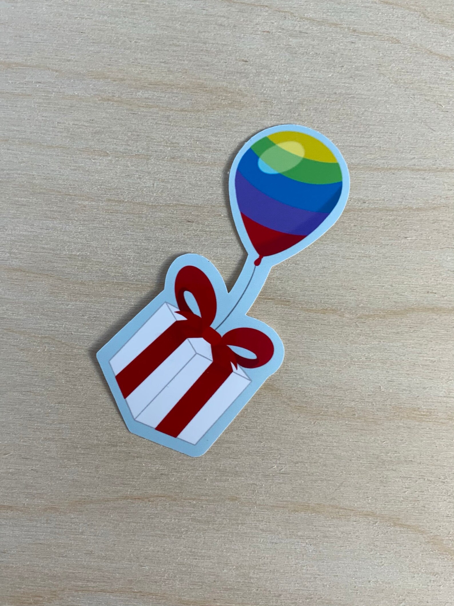 ACNH Present Balloon Red and Rainbow Options Water Etsy