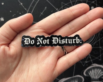 Gothic kindle sticker, Do not disturb sticker, kindle stickers, reading sticker, kobo stickers, goth book sticker, holographic goth sticker