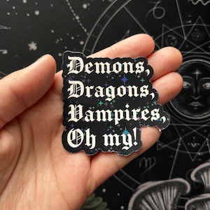 Fantasy sticker, gothic reader sticker, Romanticy sticker, bookish sticker, dark romance reader, book reader gifts