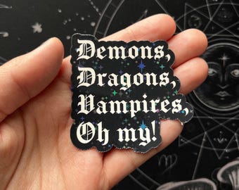 Fantasy sticker, gothic reader sticker, Romanticy sticker, bookish sticker, dark romance reader, book reader gifts