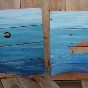 Surfer Boy/Girl Combo - Blue Heaven -Reclaimed Art