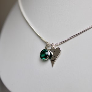 Collar con piedra de nacimiento inicial, regalo personalizado, regalo de cumpleaños de junio para ella, regalo para ella, collar personalizado, regalo para mujer, regalo de cumpleaños