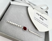 SWAROVSKI BIRTHSTONE BRACELET, July birthstone bracelet, July birthday gift for her, July birthday gift, Birthday gift, july birthstone