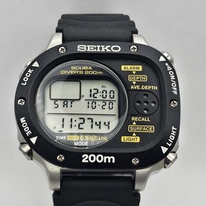 SEIKO SCUBA MASTER M726 5A100 Diver 200m Quartz Digital Japan Rare Digital Excelent Condition New Battery Etsy