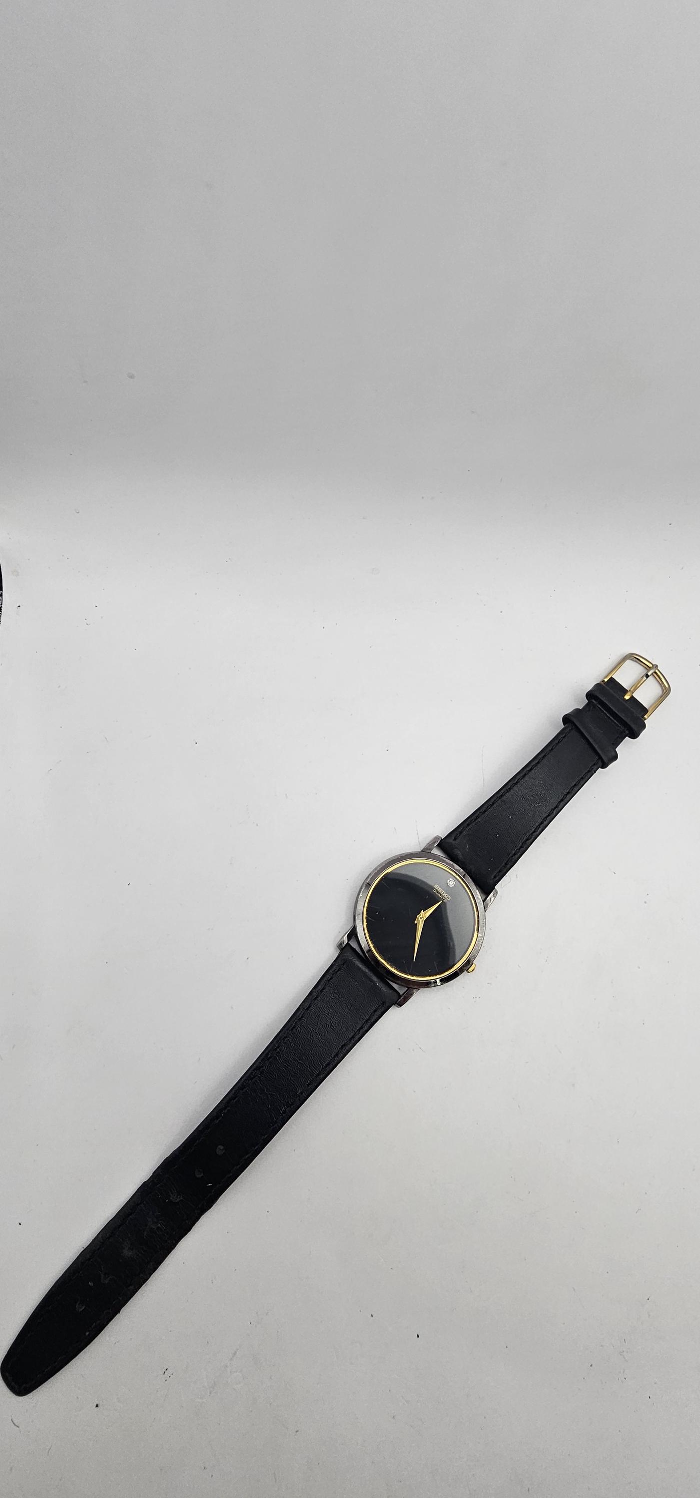 Vintage Seiko Mens Quartz Watch 5Y94-8029, Bkack Dial