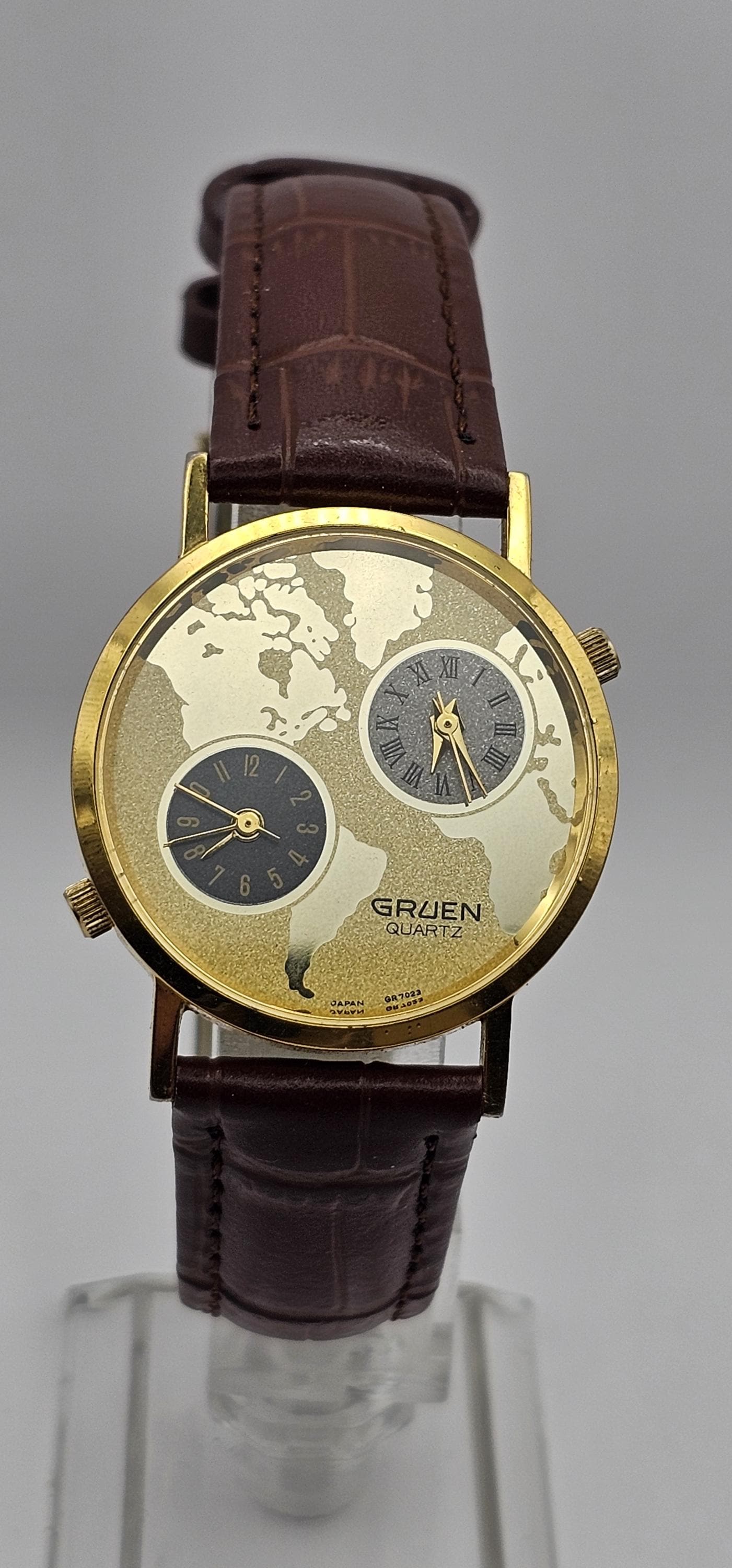 Boîtier Montre Homme Gruen Vintage Argent - 27,68 Mm - Ancien Stock Suisse