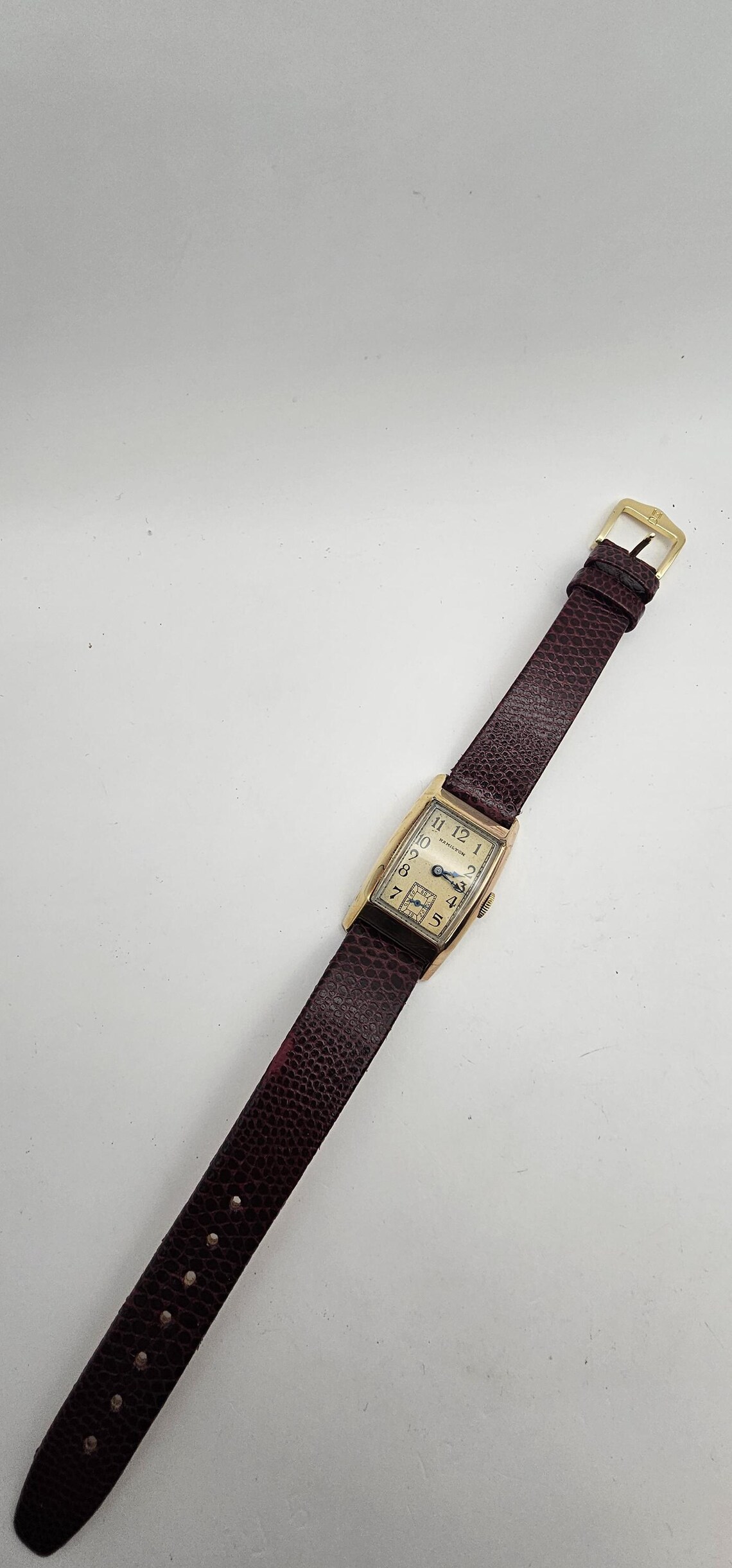 Amazing Vintage Hamilton Tank Watch, Subseconds, 14K Gold Filled Case ...