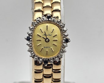 Beautiful Mathey Tissot Ladies Watch Diamond Bezel Gold Tone  display picture 2