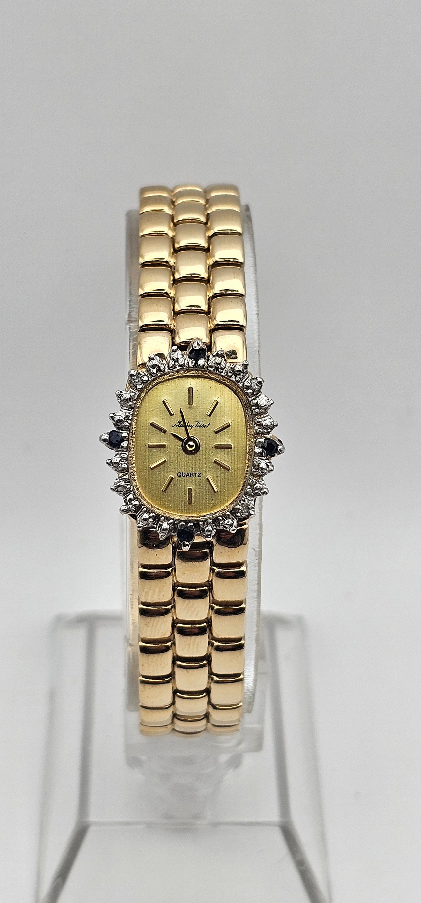 Beautiful Mathey Tissot Ladies Watch Diamond Bezel Gold Tone  display picture 2