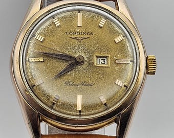 LONGINES Presence L150.4 7112 Gold 30mm Quartz Men's Watch Vintage