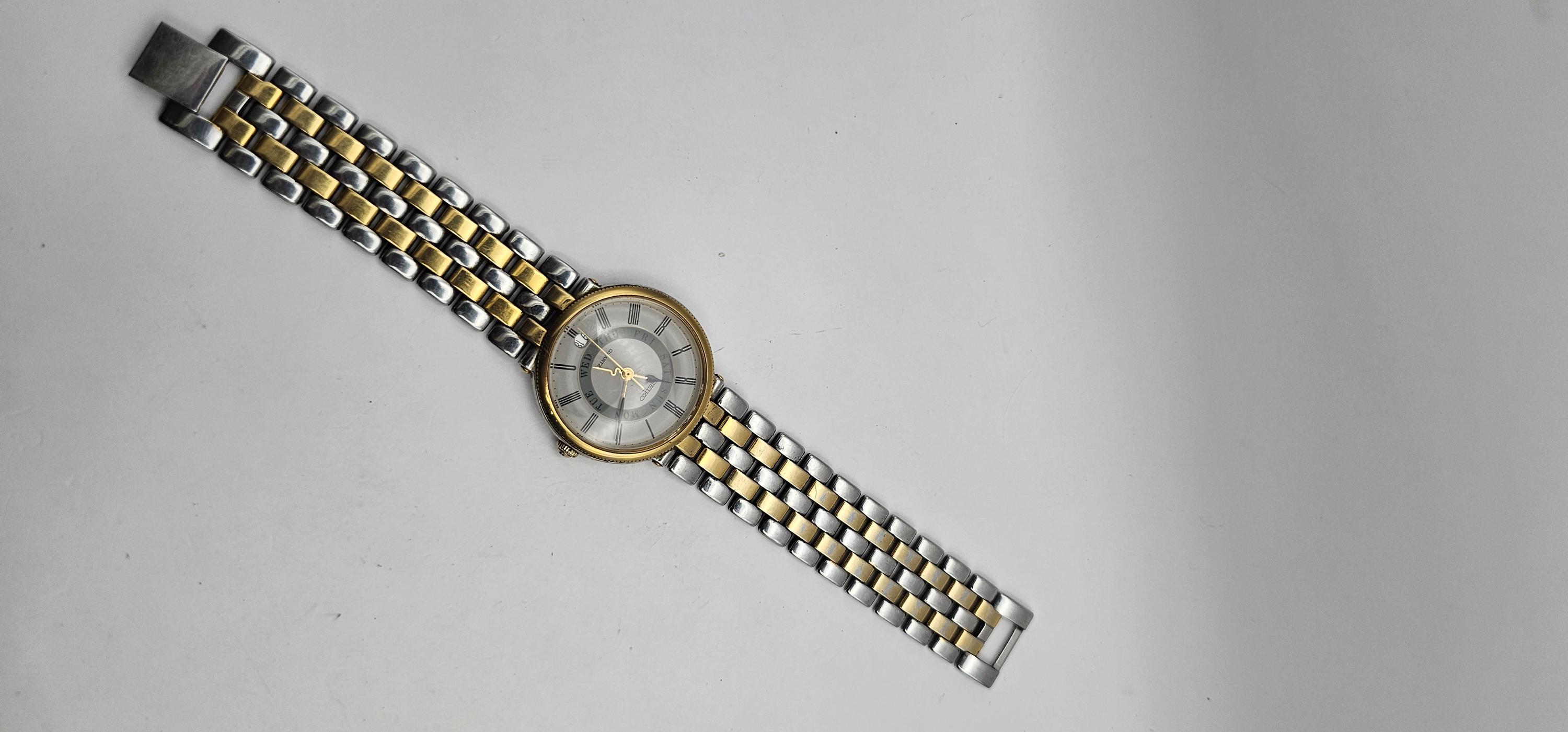 Ultra Rare & Vintage SEIKO Day Date 2 Tone Gold and Silver