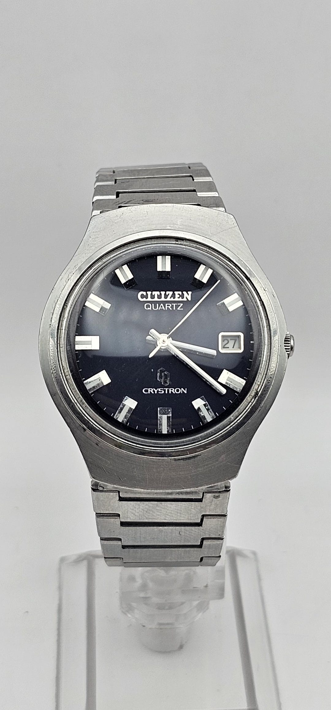 Vintage Citizen Crystron Date Watch, Japan Quartz 8560A Movement