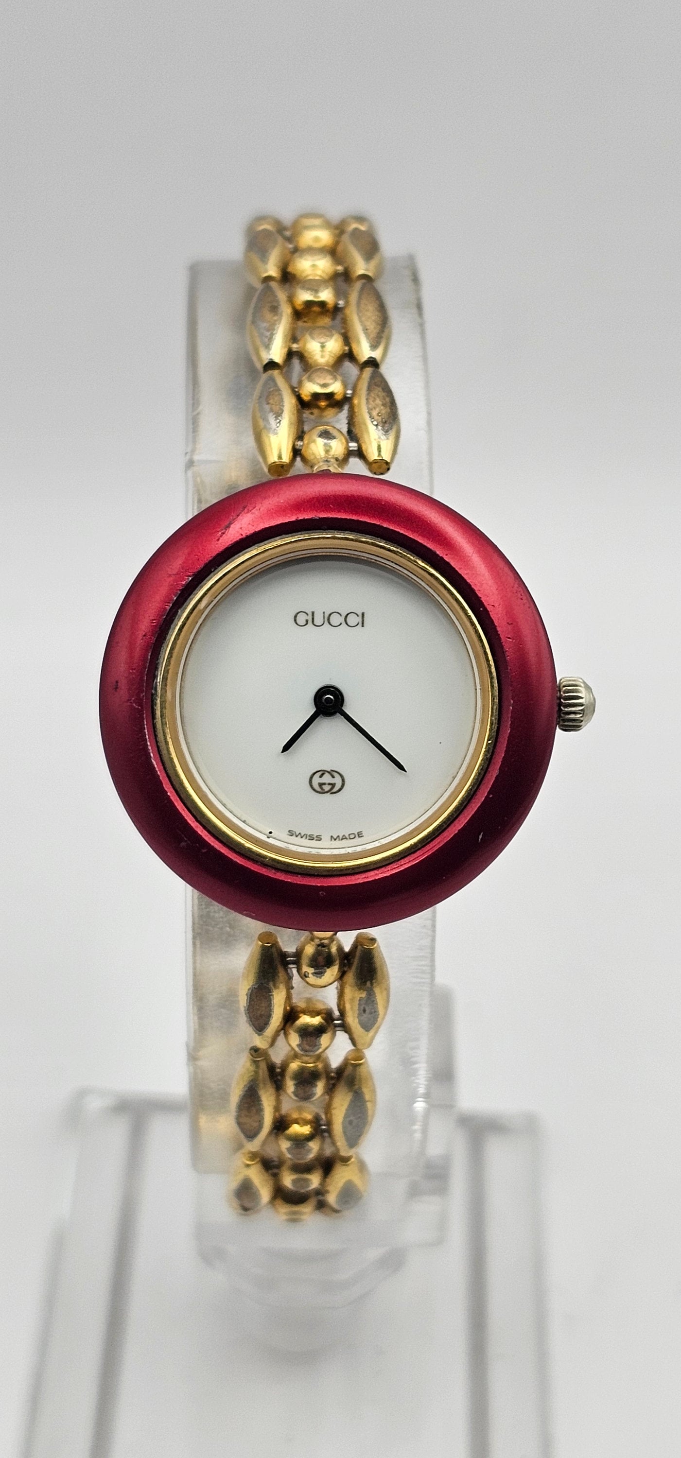 Authentic 90s Vintage Gucci Interchangeable Bezel Watch Rice Authentic 90s Vintage Gucci Interchangeable Bezel Watch Rice
