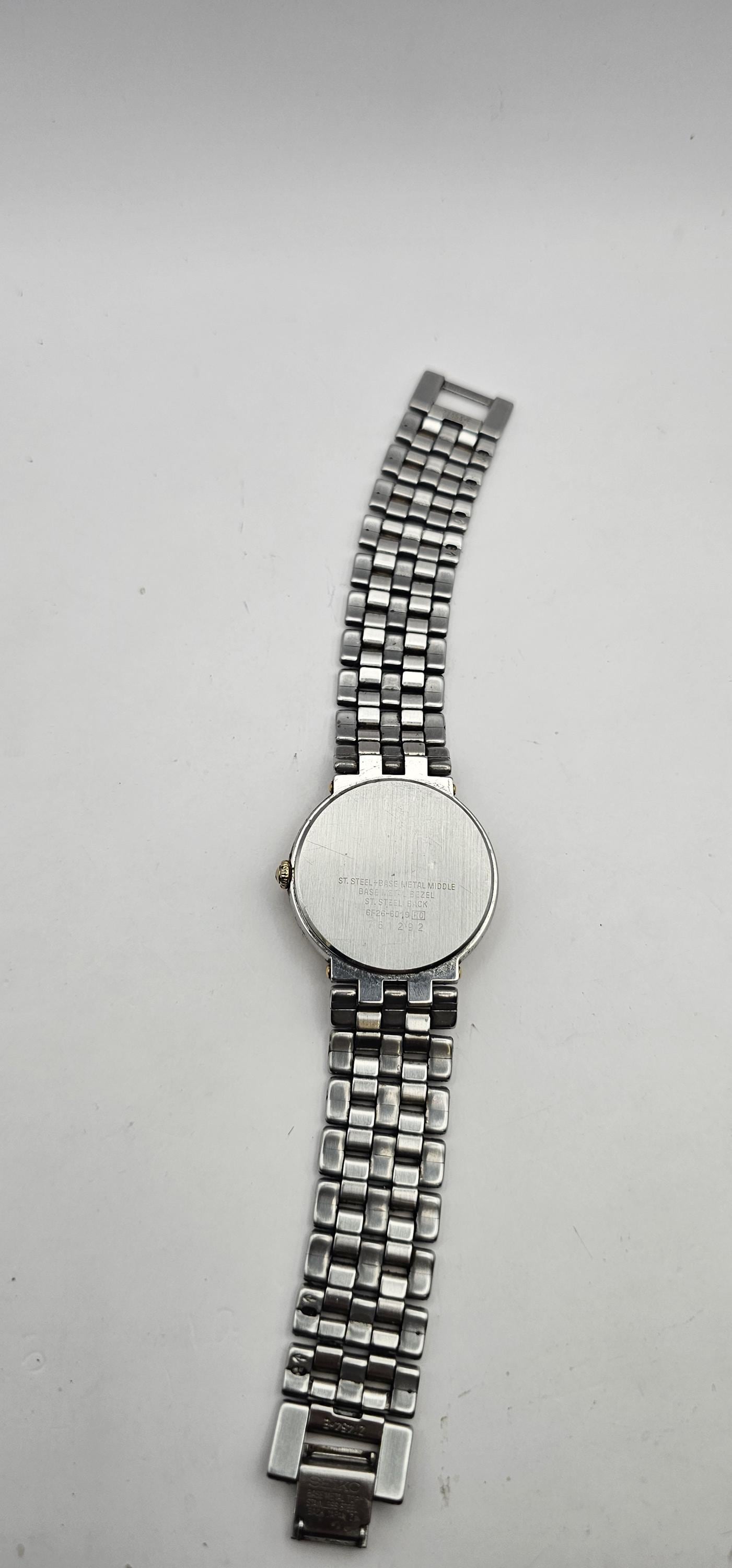 Ultra Rare & Vintage SEIKO Day Date 2 Tone Gold and Silver Watch