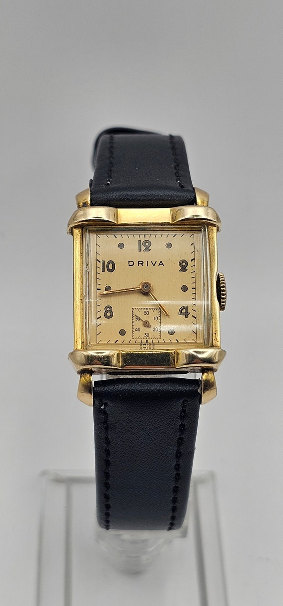 An amazing and rare Vintage DRIVA SWISS Tank watch