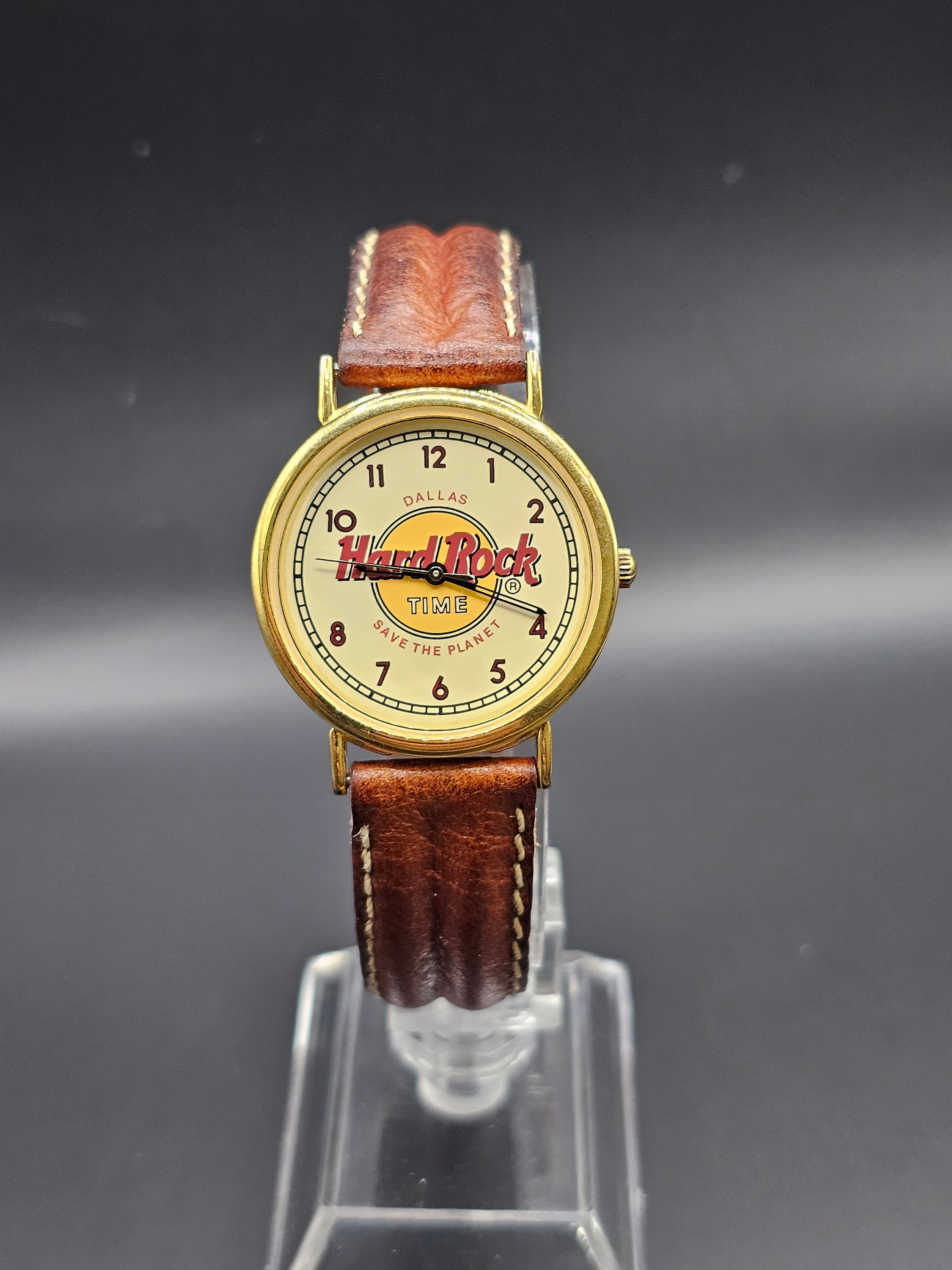 Vintage HARD ROCK Save the Planet Dallas Wrist Watch - Etsy
