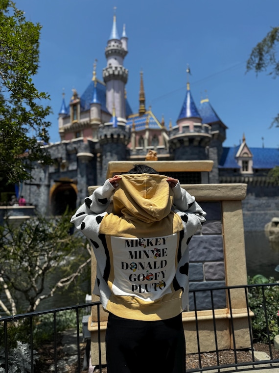 yellow retro walt disney world hoodie