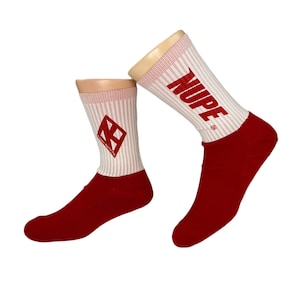 NUPE Kappa Alpha Psi Fraternity Athletic Socks | Red Socks | Gift for Him
