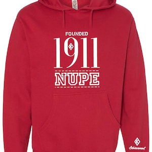 Kappa Alpha Psi - 1911 - NUPE - Achievement Pullover &quot;HOODED&quot; Pullover Sweatshirt | 100% Cotton with Sleeve Print