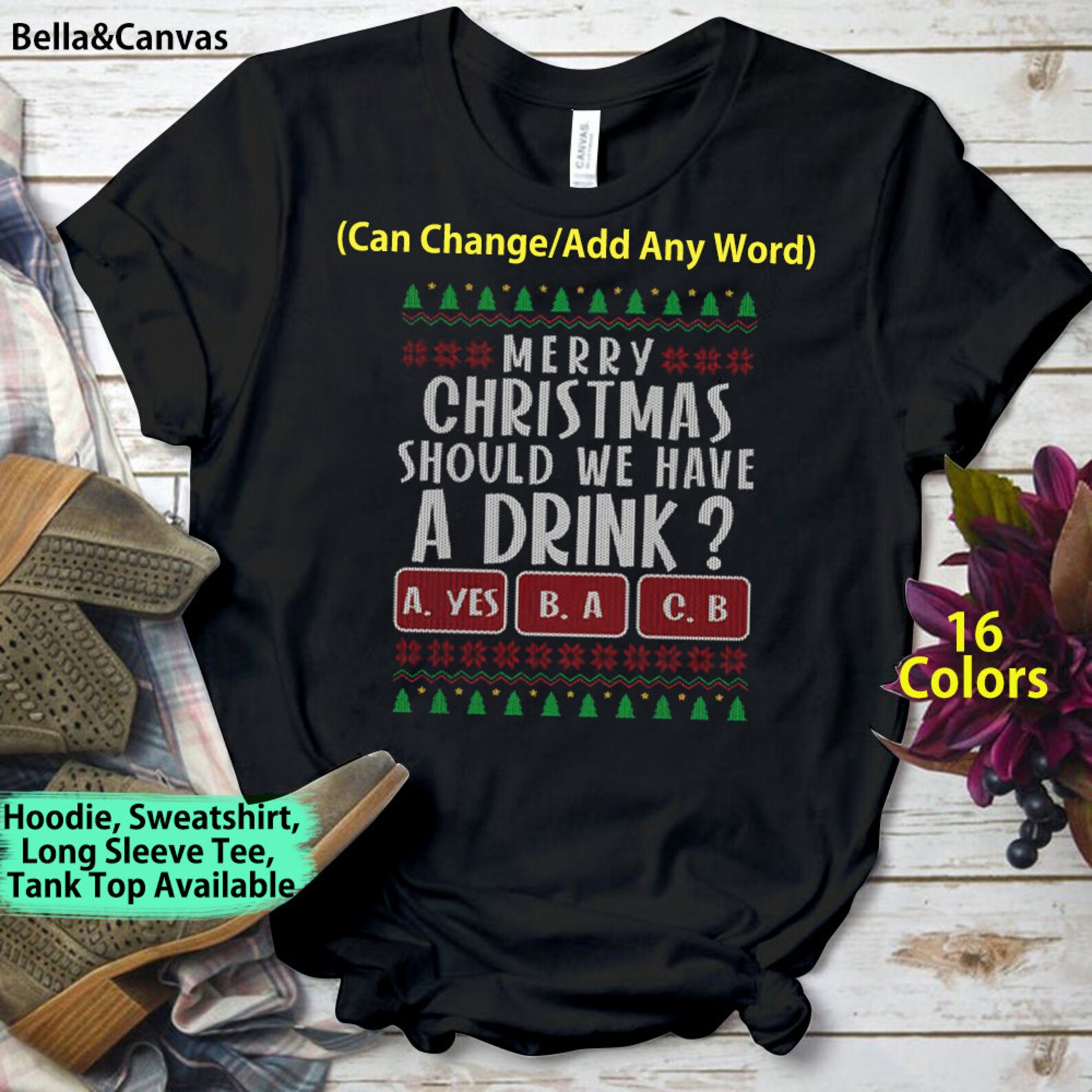 Frohe Weihnachten sollten wir einen Drink a ja B A C hässliche | Etsy