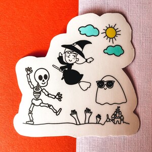 Strandplezier | Horror-vinylsticker | Vinylsticker | Spookachtige sticker | Halloween-sticker | Laptopsticker | Plezier