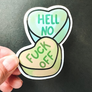 Ik zweer harten 2x3" Die Cut Sticker