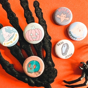 Spooky Pinback Button Pack | Witch Button | Spooky Button | Quote Button | Pin Badge | Button Badge | Halloween