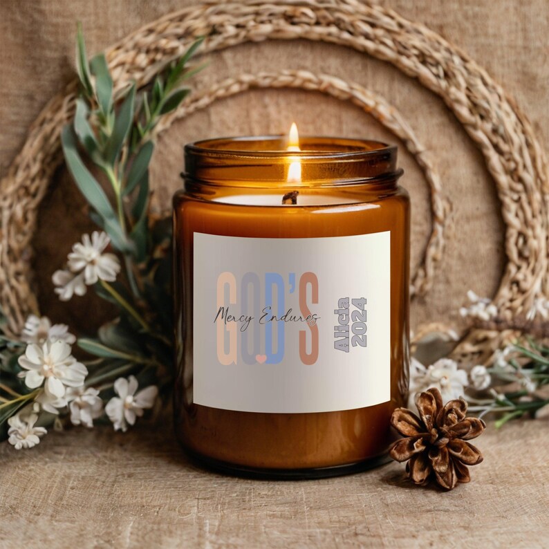 Personalized Christian Candle, Religious Candles With Name, Faith