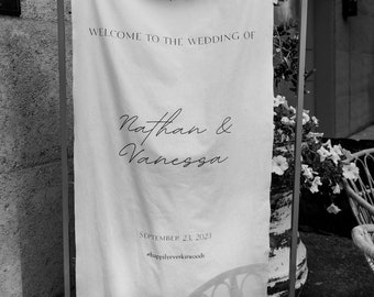 Linen Welcome Sign