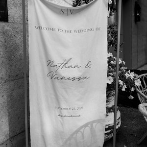 Linen Welcome Sign