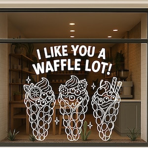 You Had A Bubble Waffle Cone Wall Decal, Window Sticker for Café, Ice Cream Shop Vinyl Wrap, Dessert Sign for Business Display Promotion