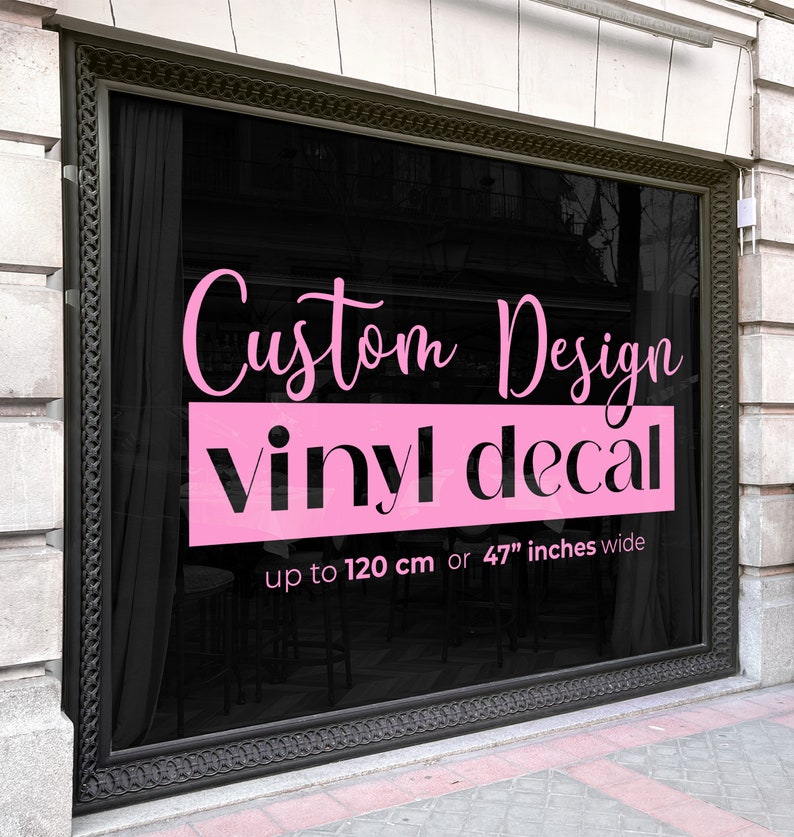 Customizable Window Stickers Large Custom Business Logo Vinyl Decal Sticker for Window and Wall ...