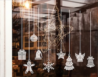 Decoración de escaparates // Decoración navideña // Decoración de escaparates // Adhesivos navideños // Hechos a medida