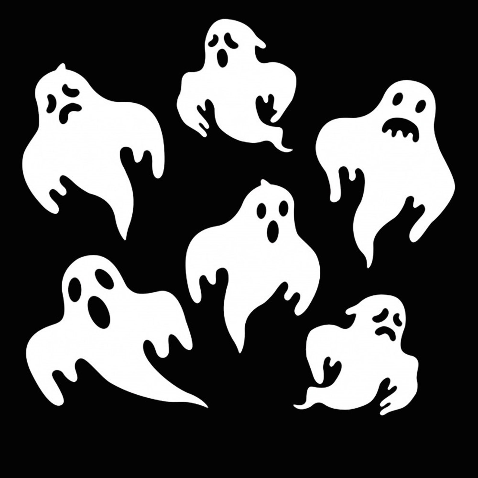 Ghost Halloween Decal Stickers set of 6 | Etsy