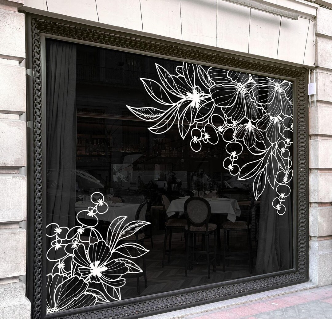 Whole Set Chic Blossom Sketch: Adhesive Wall and Window Flower