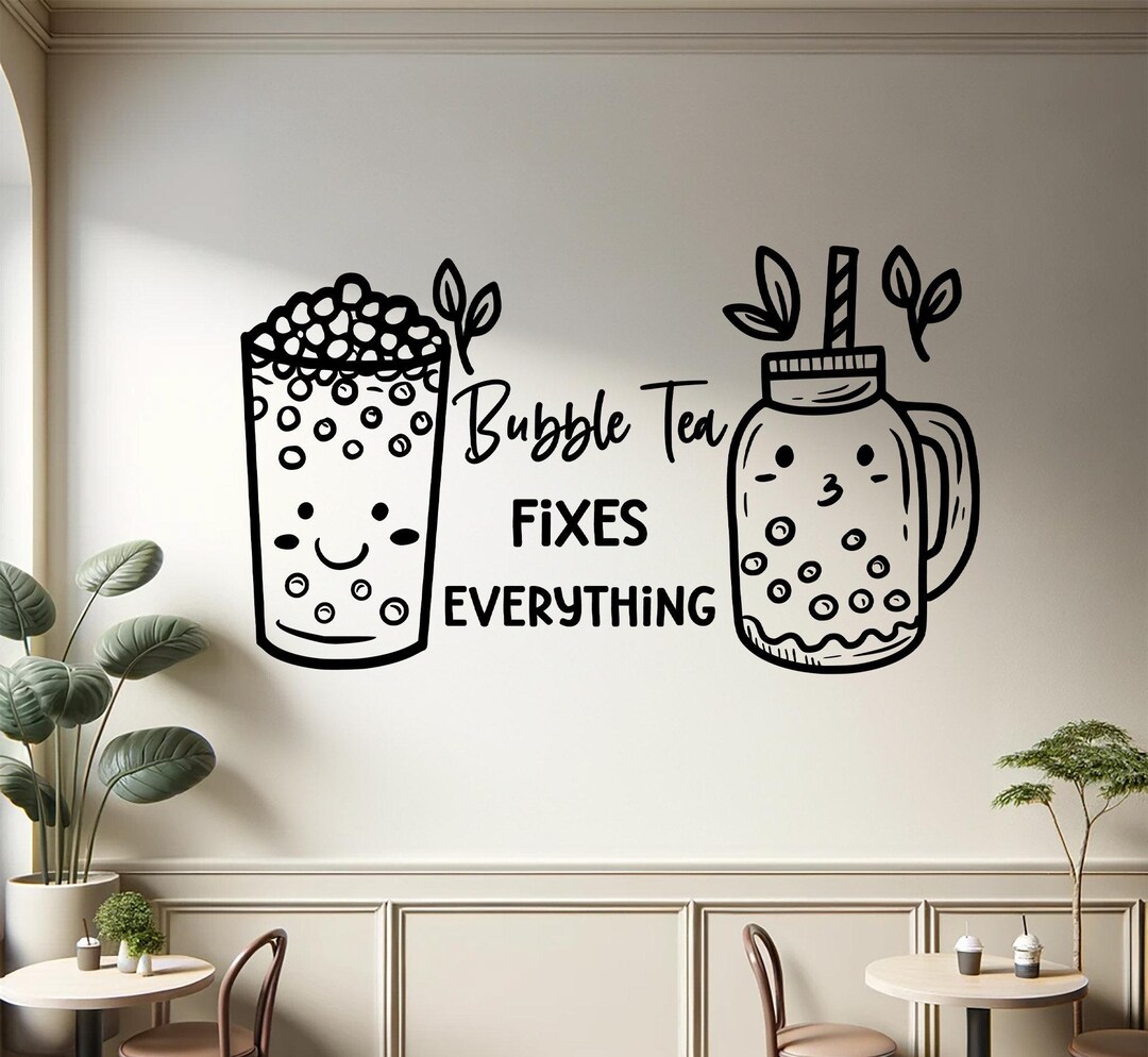 Cool Free WiFi Sign With Coffee Cups - Perfect Vinyl Sticker For Your Cafe Or Shop Window