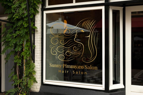 Custom Vinyl Lettering Personalized Beauty Hair Salon Shop