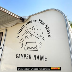 Mountains, Forests, & Combi Vans: The Ultimate Camping Decal for Cars, Camper Van Vinyl Decal - Car Decor for Adventurous Souls!