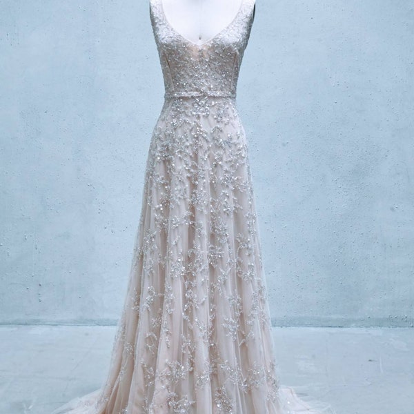 A Line Wedding Dress - Etsy