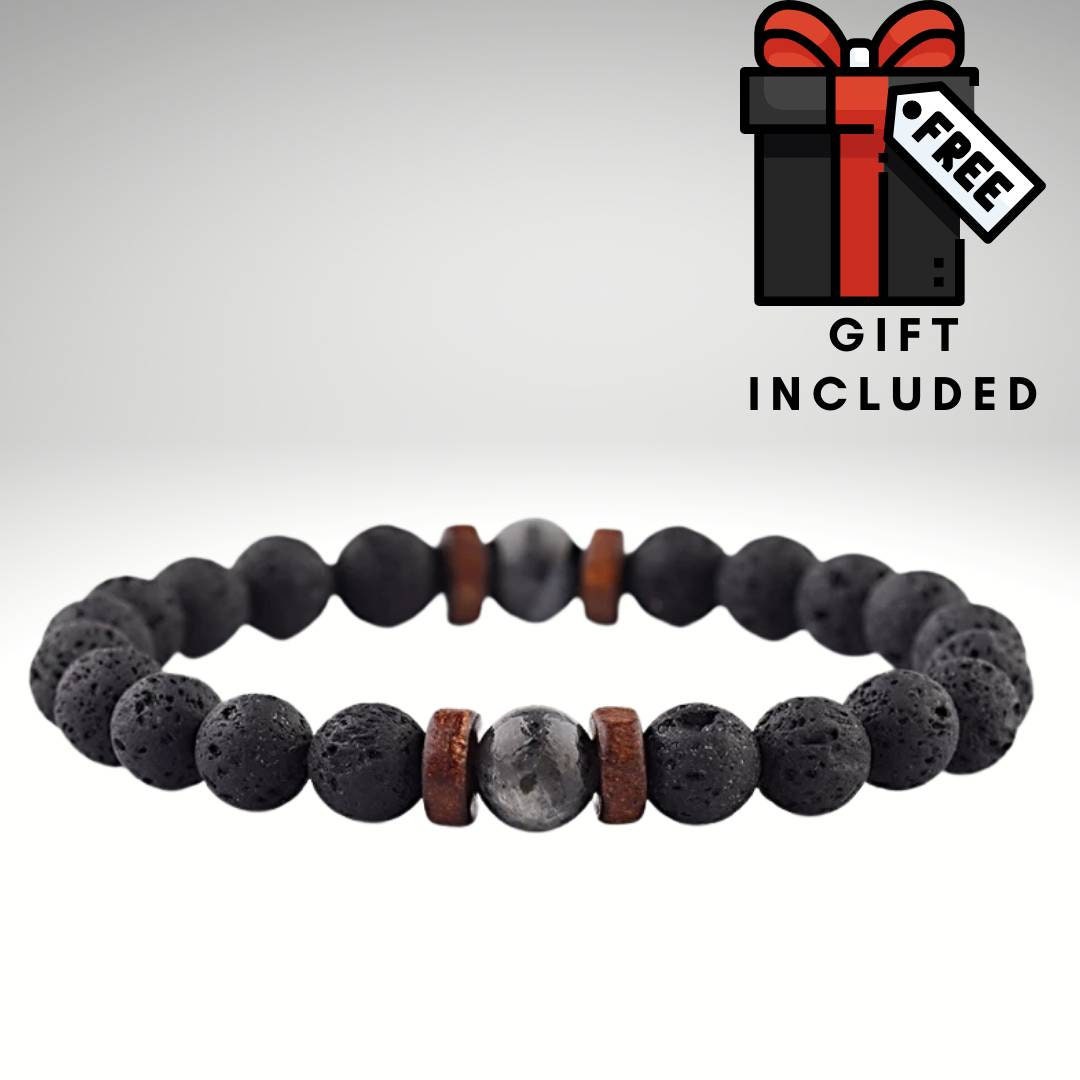 Aromatherapy Diffuser Bracelet, Men's Lava Bead Bracelet, Lava Beads