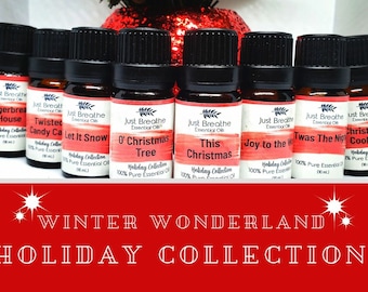 Christmas Essential Oils Set | 100% Pure Essential Oils Blends - Holiday Collection | Christmas Scents | Therapeutic Oils |  10mL