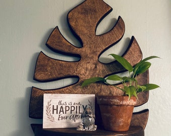 Wall shelf, monstera shelf, plant stand, wall hanging, wall art, plant decor, hanging shelf, floating shelf, wall decor, valentines gift