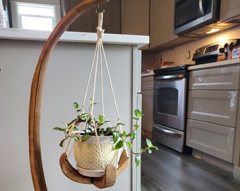 Hanging plant stand, plant stand, plant basket, wood plant stand, woodandsoil, indoor planter, plant stool, Christmas gift for wife, plants