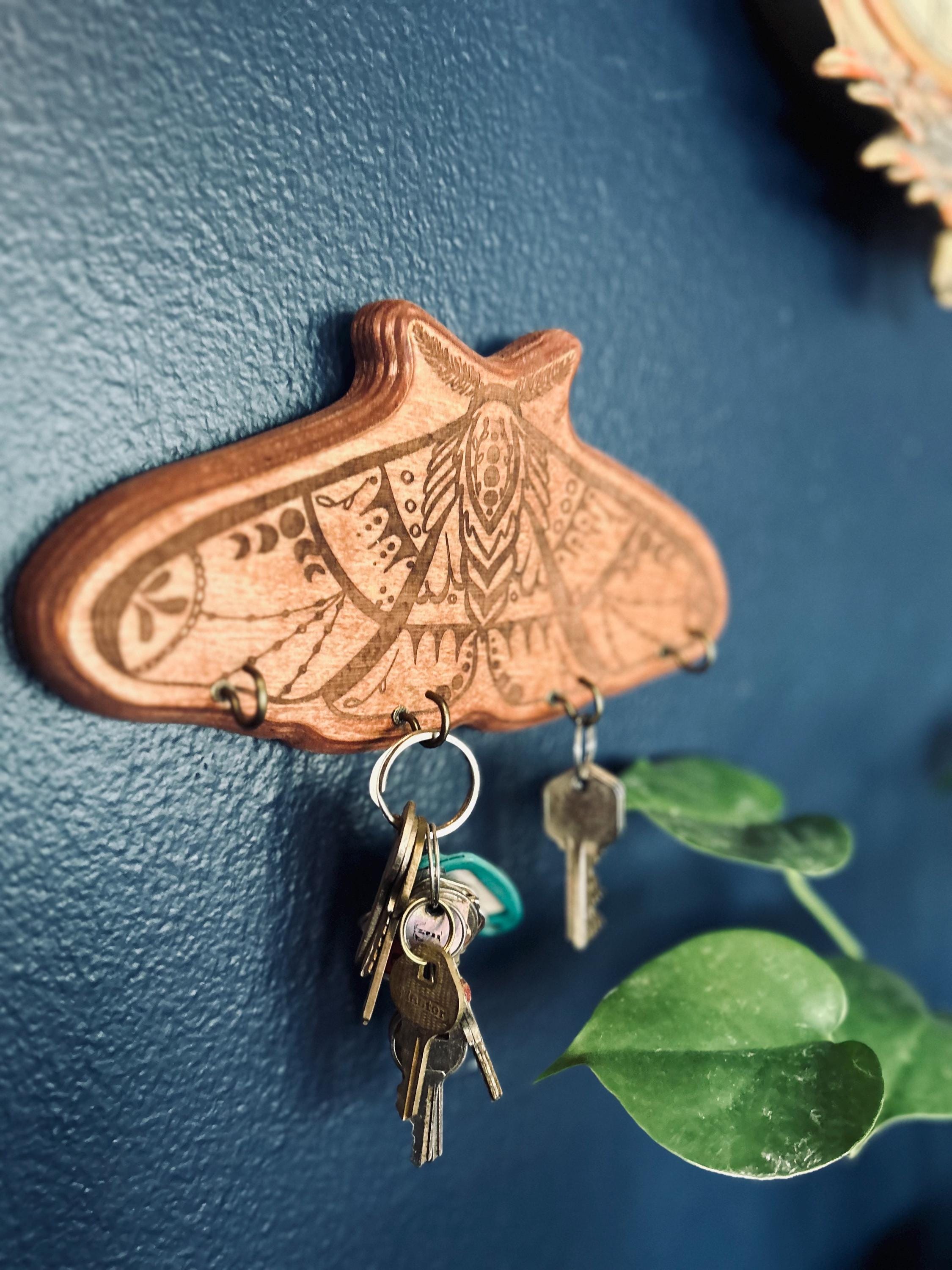 Moth Key Racks Moth Key Holder, Key Hanger, Key Shelf, Wall Mount Key Hanger, Wall Key ...