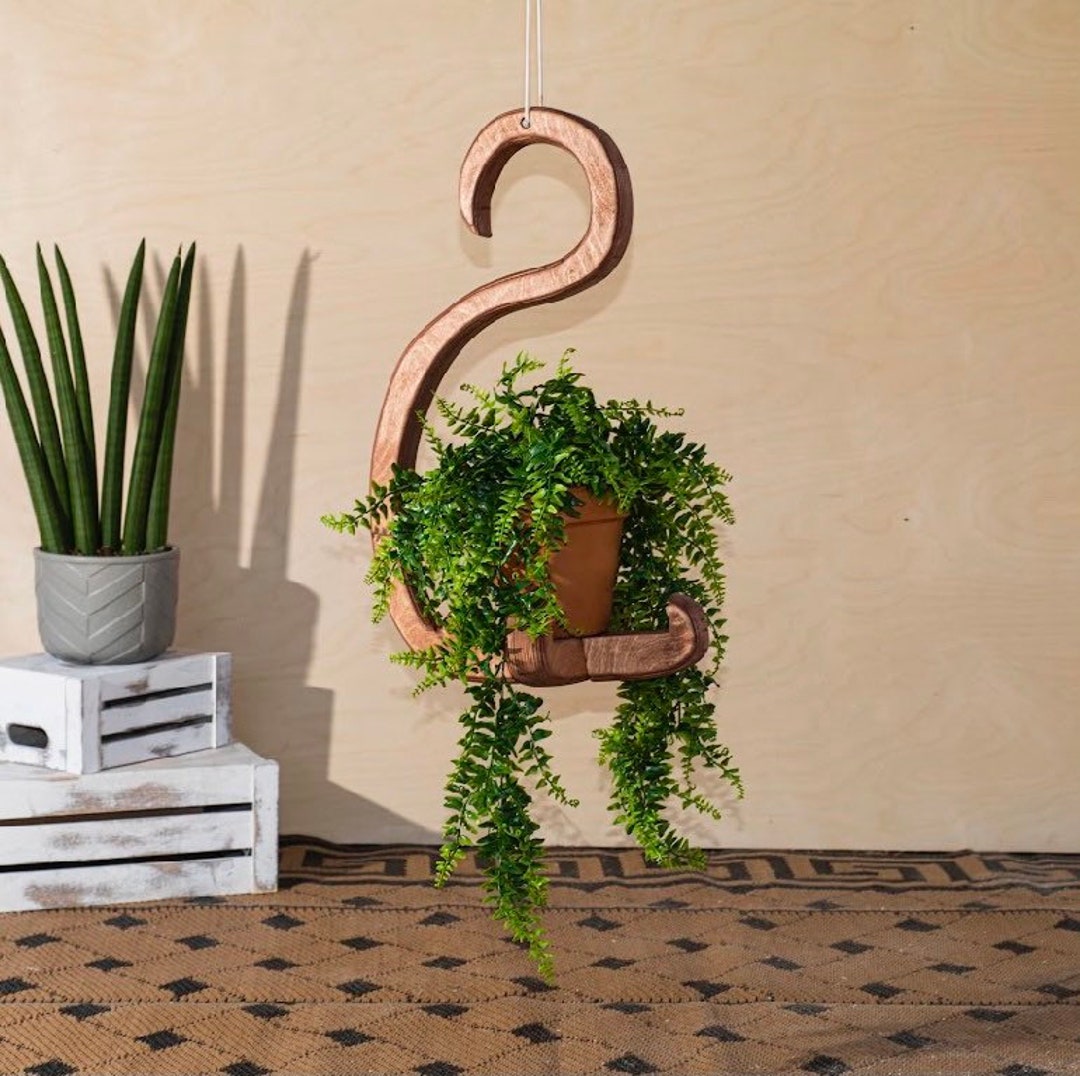 S Hanger, Plant Hanger, Indoor Planter, Wood Hanger, Indoor Plant Hanger, Plant Stand, Hanging