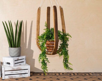 Plant hanger, medium, boho decor, plant holder, wood plant hanger, planter, indoor planter, gift for plant lover, plant shelf, plants