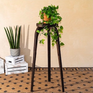 Plant stand, large, indoor plant stand, plant stool, end table, plants, indoor planter, boho decor, plant shelf, gift for wife, tall stool,